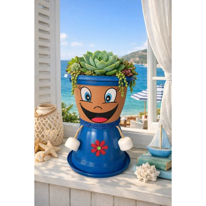 Mey İthalat® MAVİŞKO VİLLA DEKORATİF SAKSI 1,7 Litre