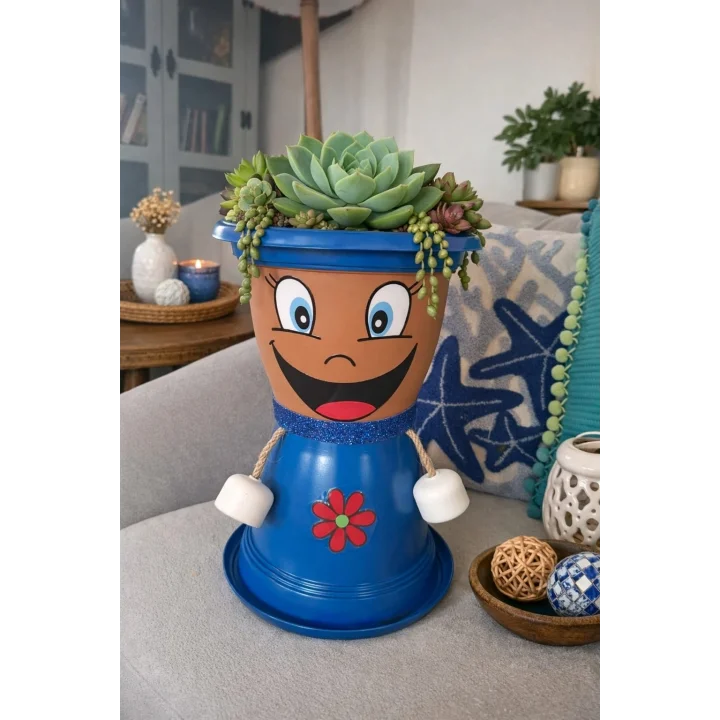 Mey İthalat® MAVİŞKO VİLLA DEKORATİF SAKSI 1,7 Litre