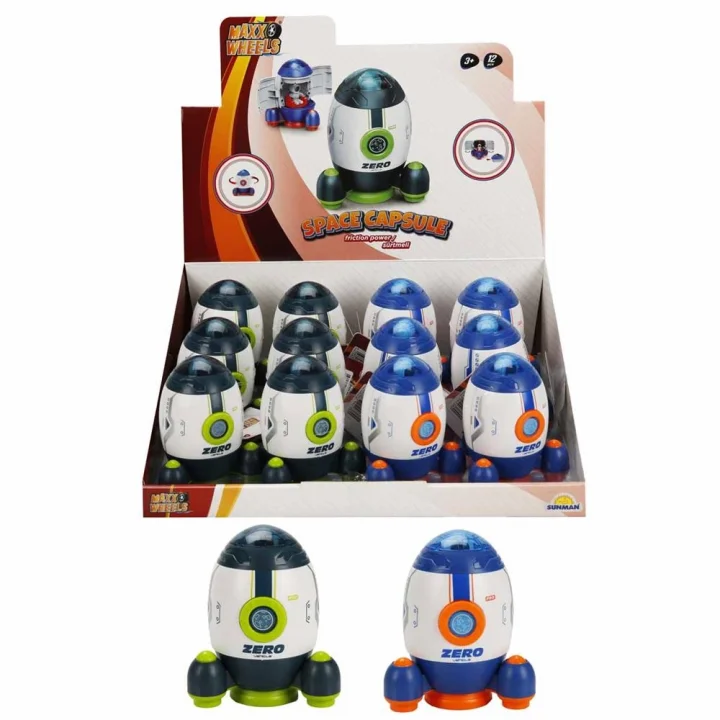 Mey İthalat® Maxx Wheels Astronotlu Sürtmeli Uzay Roketi