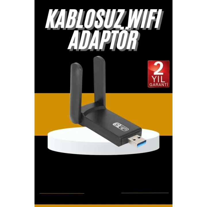 Mey İthalat® Mbps Wifi Alıcı Kablosuz Wifi Adaptörü Çift Band Çift Antenli Yeni Nesil