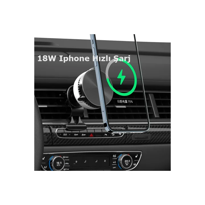 Mey İthalat®  Memo GW03 Magsafe Araç Tutucu