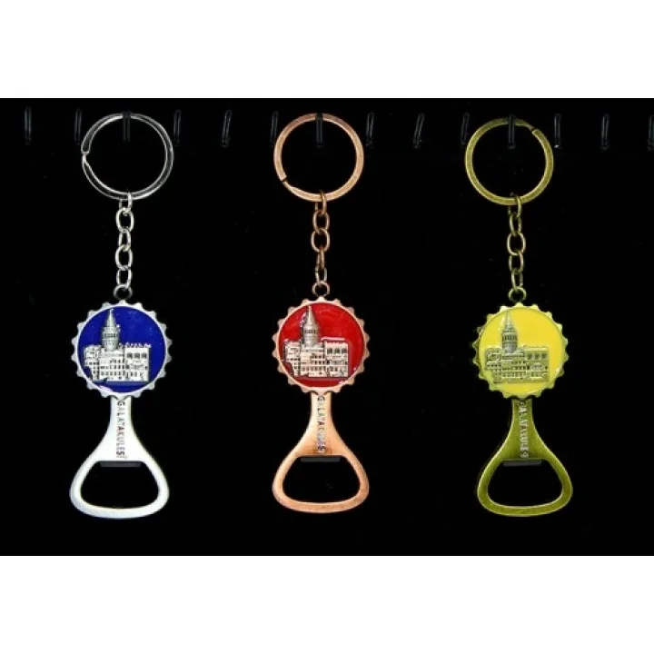 Mey İthalat® Metal Galata Kulesi Anahtarlık Ve Açacak Model 2