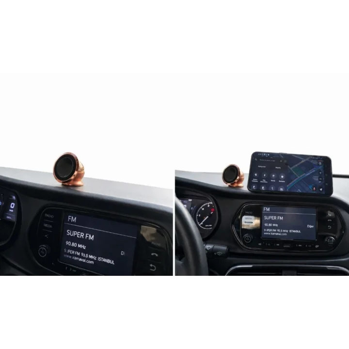 Mey İthalat® Metal Telefon Tutucu Torpidoya Yapışan Mıknatıslı
