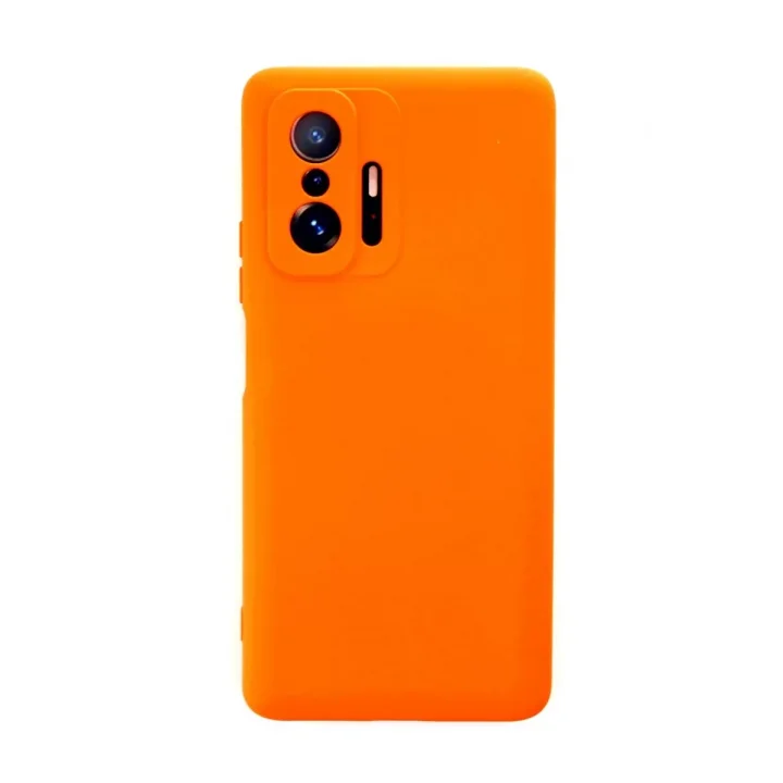 Mey İthalat®   Mi 11T Pro Kılıf Nano içi Kadife Silikon - Turuncu