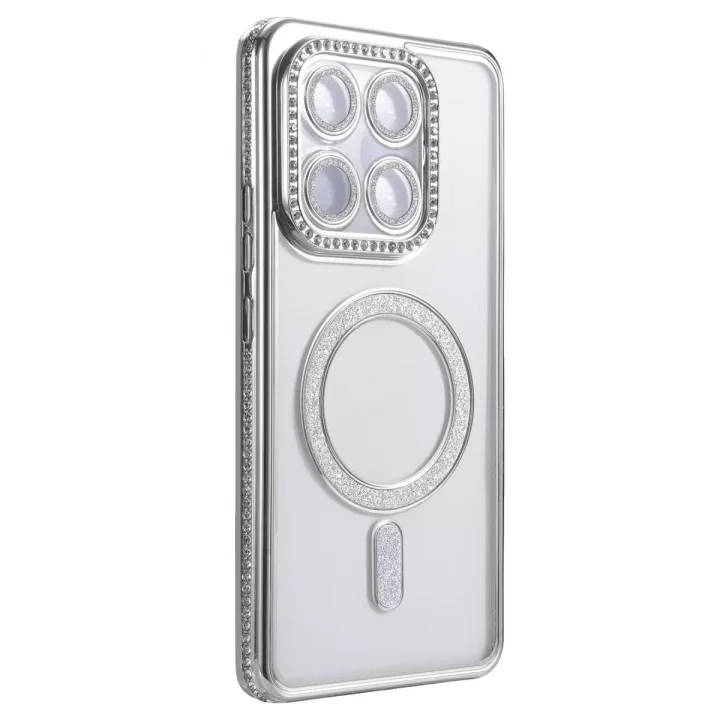 Mey İthalat®   Mi 15T Pro Joke Simli Magneticsafe Kılıf - Gümüş