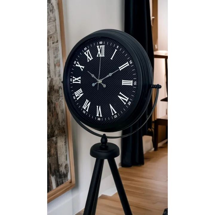 Mey İthalat® Midnight Black Tripod Ayaklı Saat