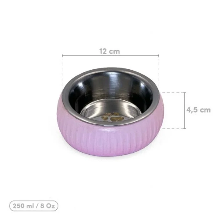Mey İthalat® Mikopet Organik Seramik Mama Kabı Pembe
