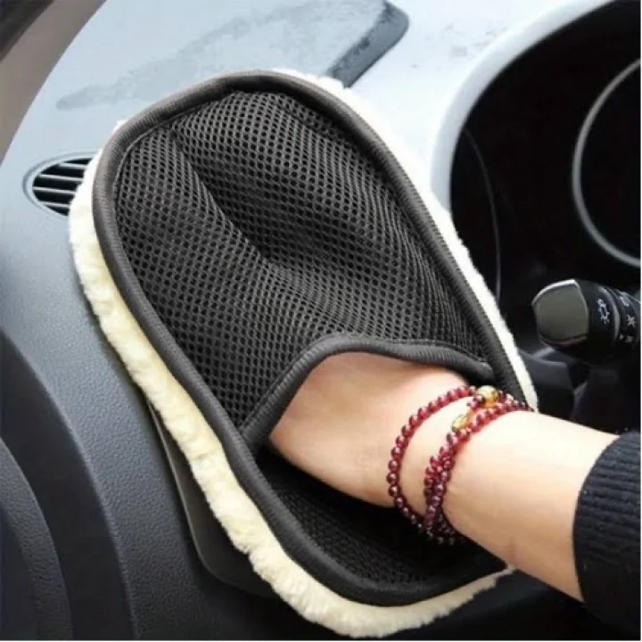 Mey İthalat® Mikrofiber Yün Araba Yıkama Eldiveni - Çizmez ve Yüksek Emici