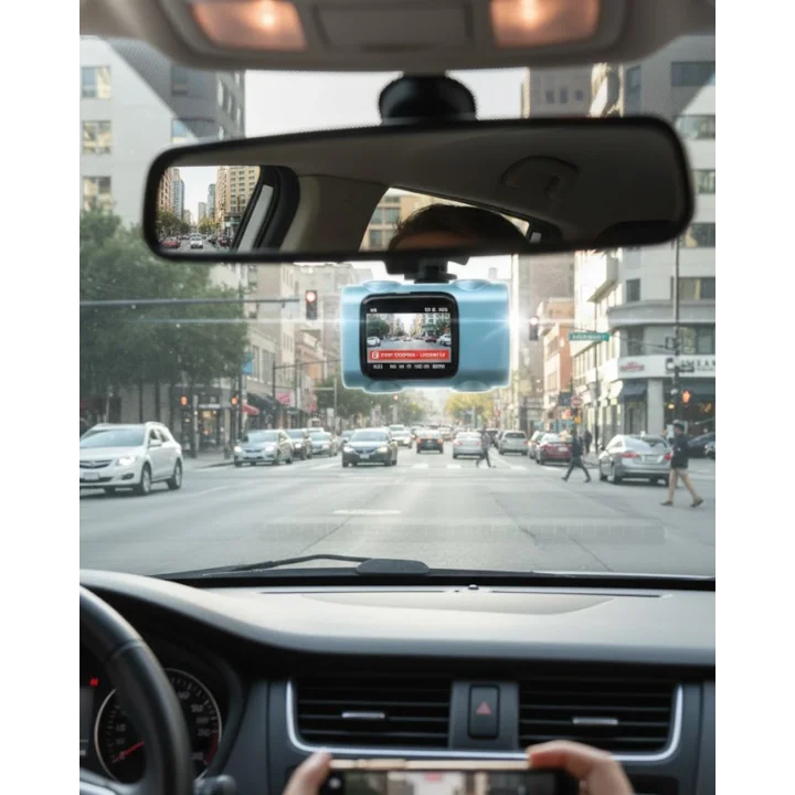 Mey İthalat® Mini Araç İçi Kamera Sürekli Kayıt Geniş Açılı