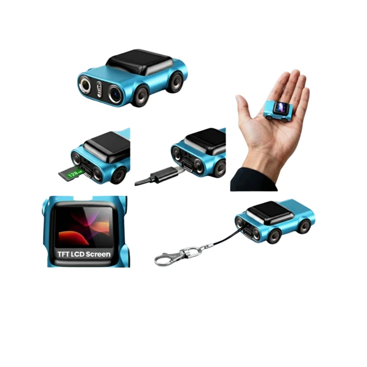 Mey İthalat® Mini Araç İçi Kamera Sürekli Kayıt Geniş Açılı