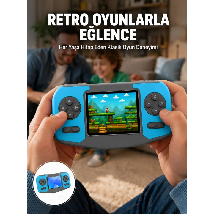 Mey İthalat® Mini Arcade Oyun Konsolu Hafif Taşınabilir Çocuk Hediyelik