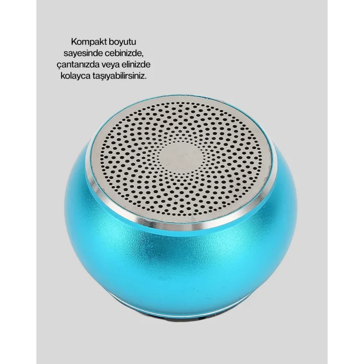 Mey İthalat® Mini Bluetooth Speaker | Uzun Pil Ömrü, Şık ve Hafif Tasarım Yeni Nesil