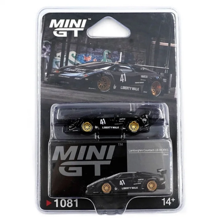 Mey İthalat® Mini GT 1/64 Lamborghini Countach LB-WORKS Black Blister Paket