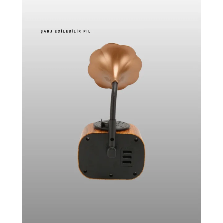 Mey İthalat® Mini Nostaljik Bluetooth Hoparlör FM Radyo 8 Saat Batarya