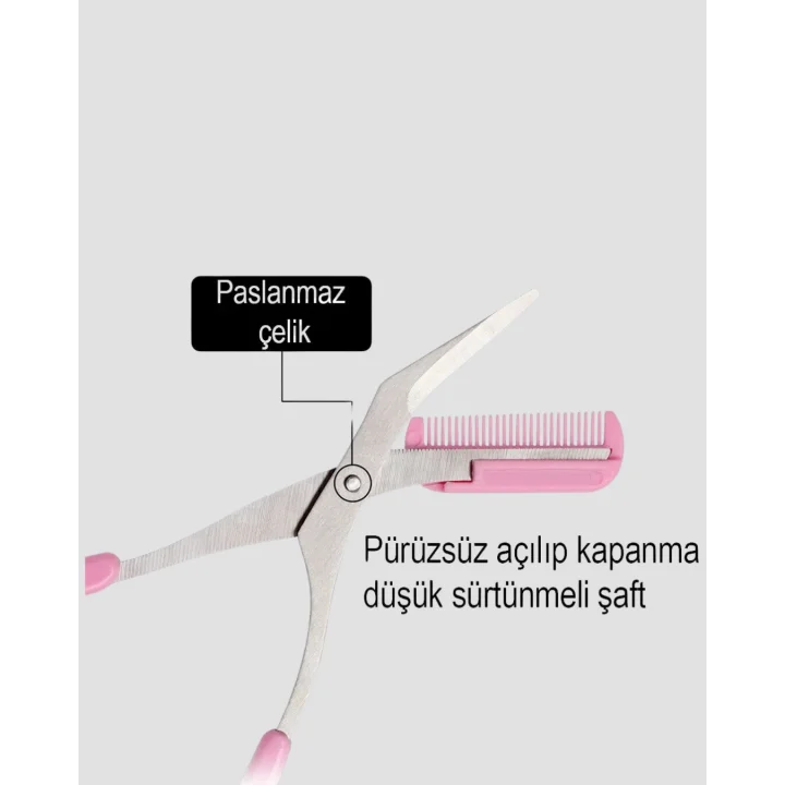 Mey İthalat® Mini Taraklı Kaş Düzeltici – Hassas Şekillendirme ve Taşınabilir Tasarım