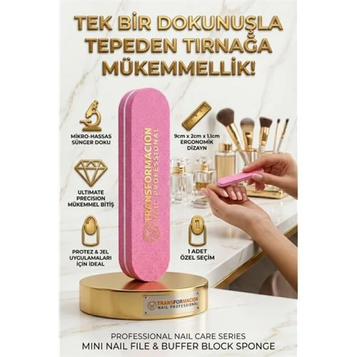 Mey İthalat® Mini Tırnak Törpü ve Parlatma Blok Sünger 2 Yüzey 717827