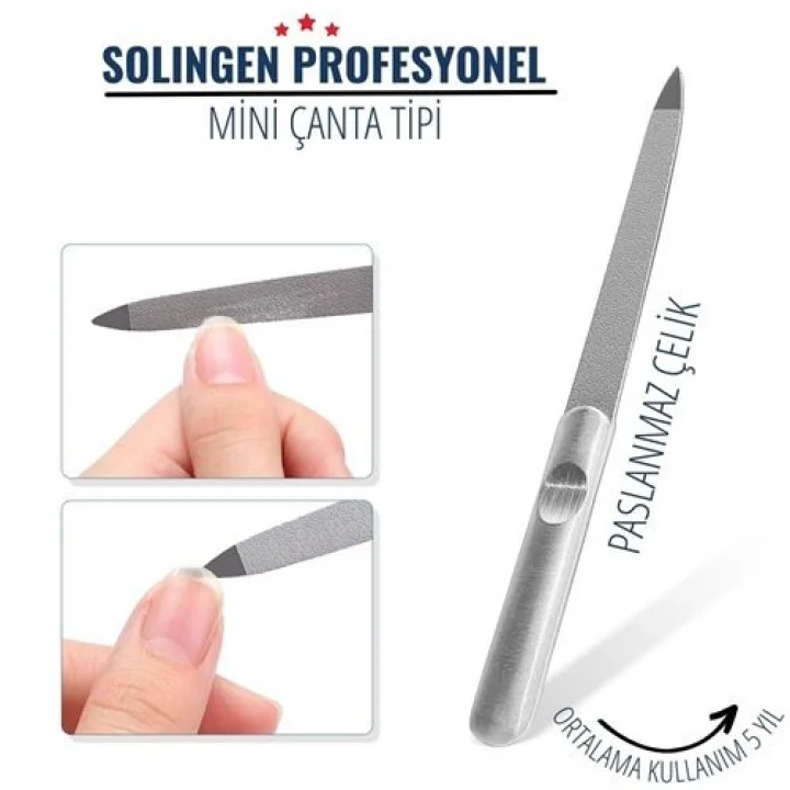 Mey İthalat®  Mini Tırnak Törpüsü Paslanmaz Çelik Solingen Profesyonel 718178