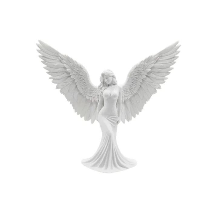 Mey İthalat® Minimalist Melek İnsan Figürlü 3D Heykel Dekoratif Biblo Ev Dekoru