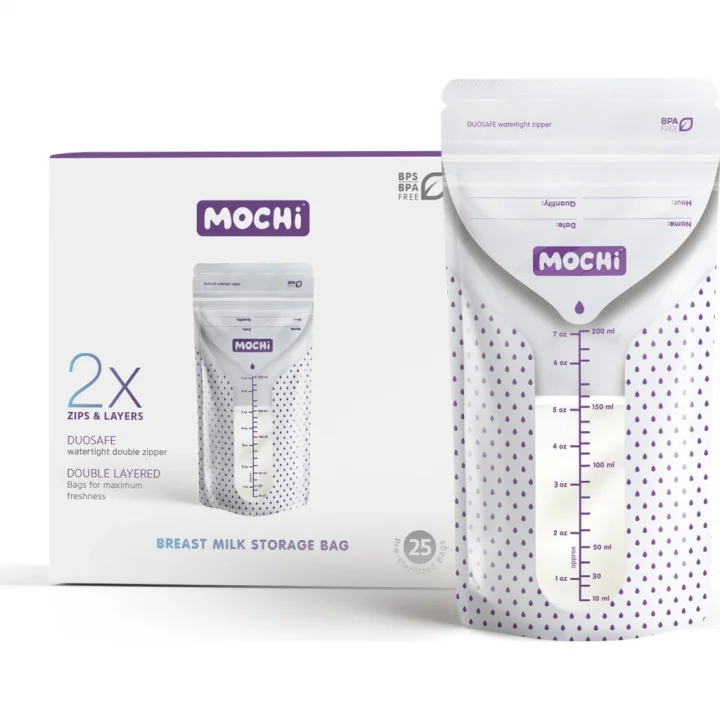 Mey İthalat® Mochi Anne Sütü Saklama Poşeti 25 Adet 200ml