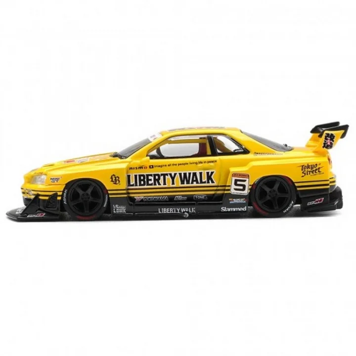 Mey İthalat® Model Araç 1/64  LB-ER34 Super Silhouette SKYLINE Sport Yellow