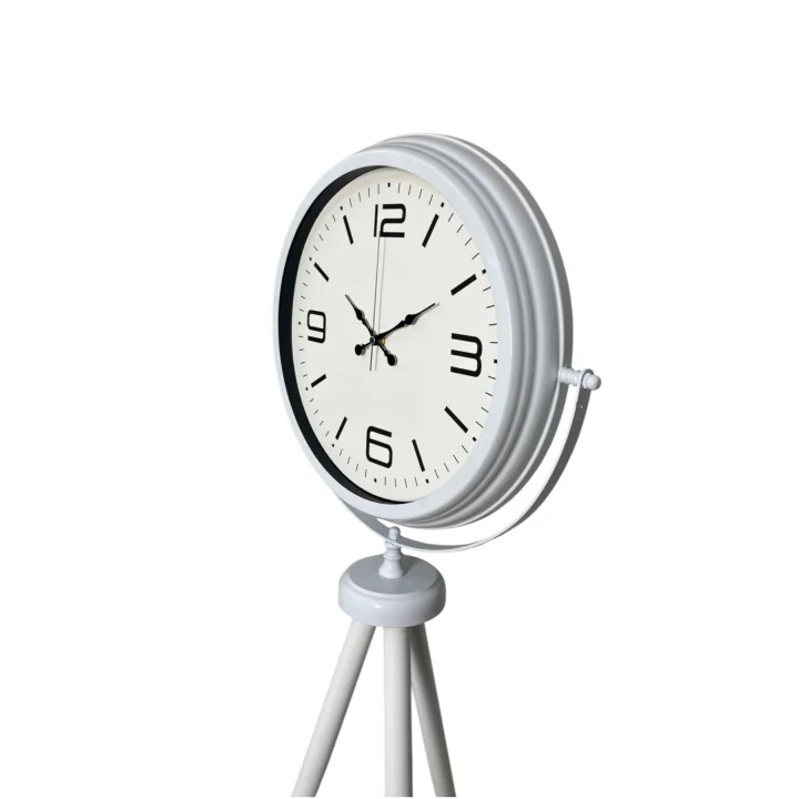 Mey İthalat® Modern Line Beyaz Tripod Ayaklı Saat