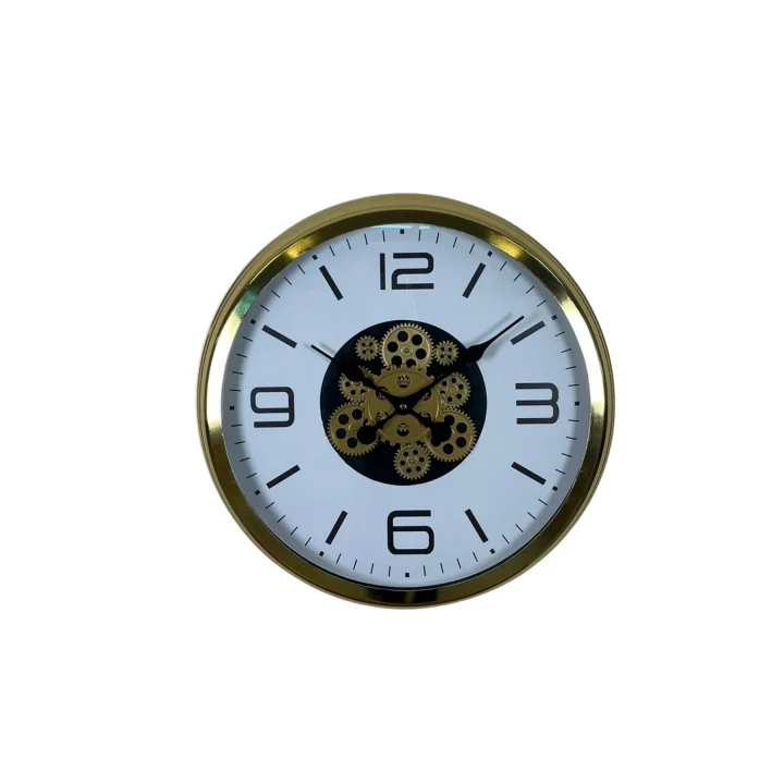 Mey İthalat® Modern Prestige Gold 60 Cm Çarklı Duvar Saati