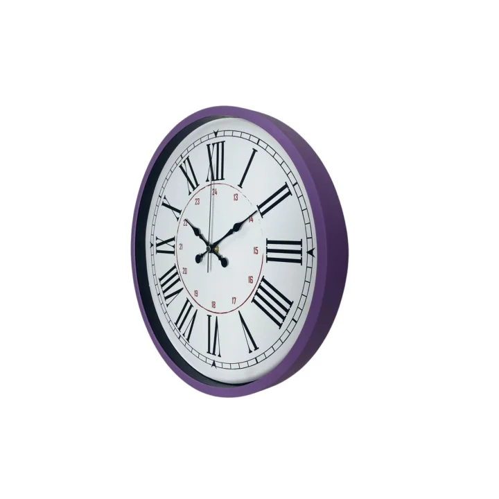 Mey İthalat® Mor Roma Rakamlı 36 Cm Duvar Saati