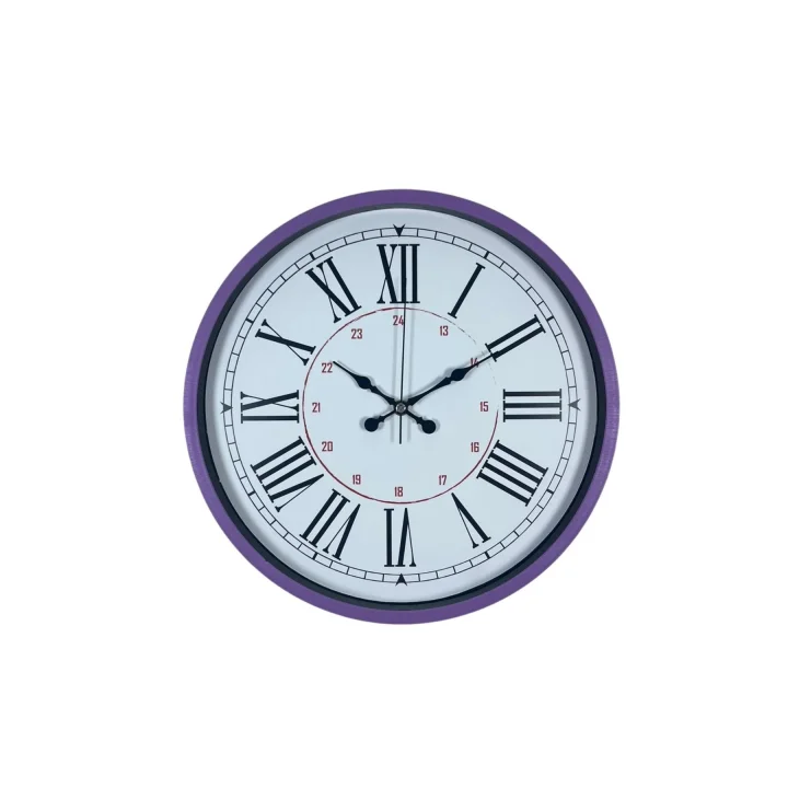 Mey İthalat® Mor Roma Rakamlı 36 Cm Duvar Saati