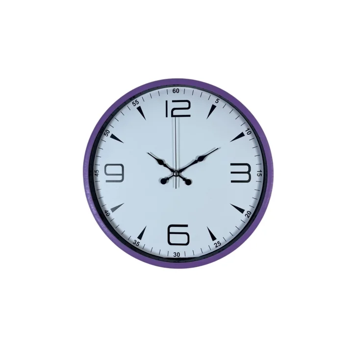 Mey İthalat® Mor Standart 36 Cm Duvar Saati