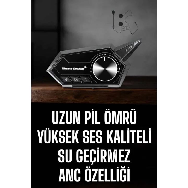 Mey İthalat® Motorcu Kulaklığı Kask Kulaklığı ANC Özelliği Sesli Görüşme Özelliği