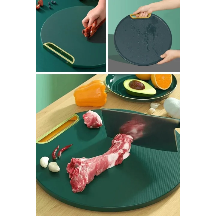 Mey İthalat®  Mutfak Sebze,Meyve,Et,Balık,Ekmek Doğrama Kesme Tahtası Standlı Kesim Panosu