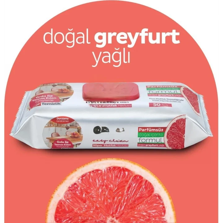 Mey İthalat® Mutfak Temizlik Havlusu 50 Adet Greyfurt