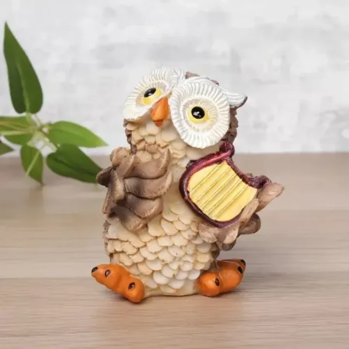 Mey İthalat® Müzisyen Baykuşlar Biblo Seti 4lü