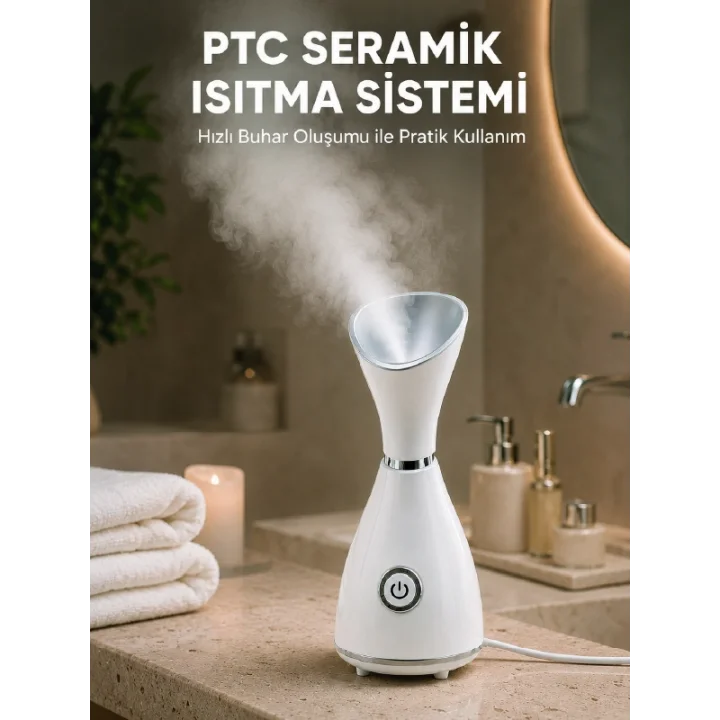 Mey İthalat® Nano İyonik Cilt Bakım Buhar Makinesi PTC Isıtma Sistemli