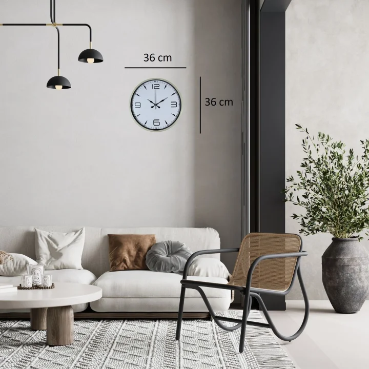 Mey İthalat® Natural Krem 36 Cm Duvar Saati