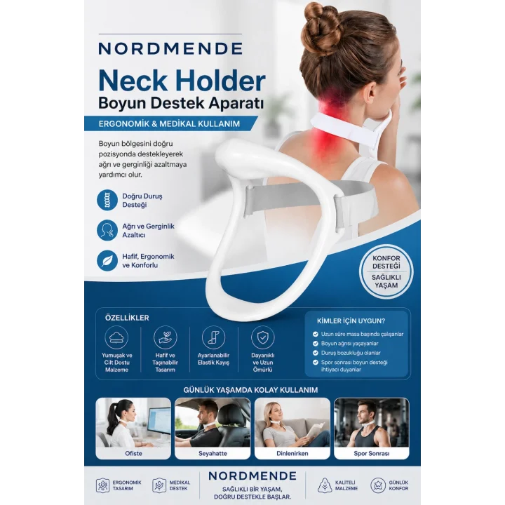 Mey İthalat® Neck Holder Boyun Destek Aparatı | Ergonomik &amp; Medikal Kullanım