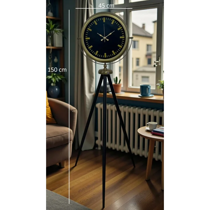 Mey İthalat® Nostalji Şık Tasarım Tripod Ayaklı Saat