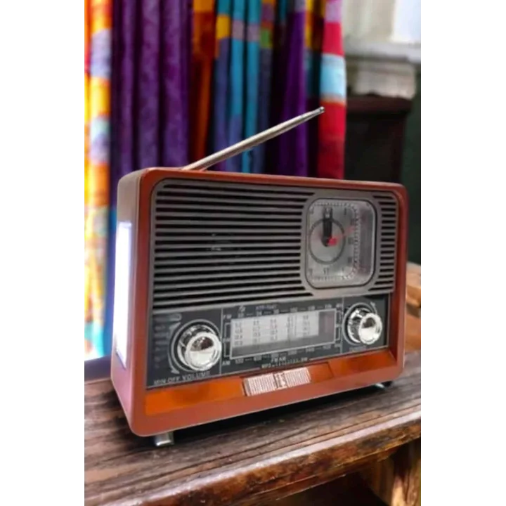 Mey İthalat® Nostaljik Radyo USB,AUX Ve SD Kart Girişli Bluetooth Bağlantılı