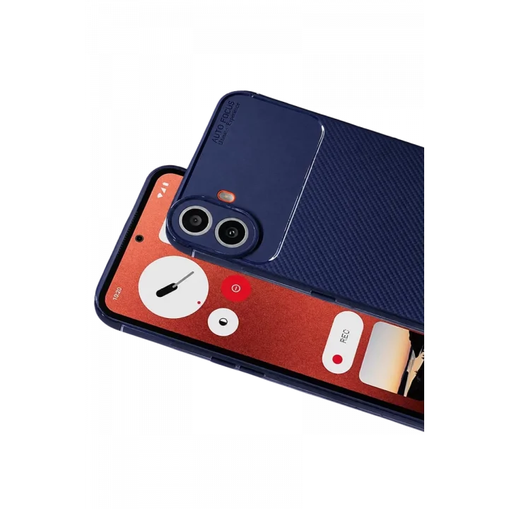 Mey İthalat®  Nothing Phone Nothing CMF Phone 1 Auto Focus Karbon Kapak - Lacivert