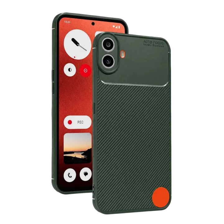 Mey İthalat®  Nothing Phone Nothing CMF Phone 1 Auto Focus Karbon Kapak - Yeşil