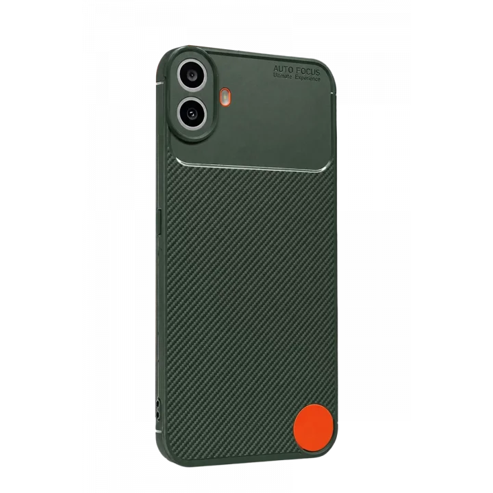 Mey İthalat®  Nothing Phone Nothing CMF Phone 1 Auto Focus Karbon Kapak - Yeşil