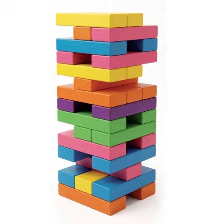 Mey İthalat® ONY-415 KUTUDA AHŞAP RENKLİ DENGE OYUNU