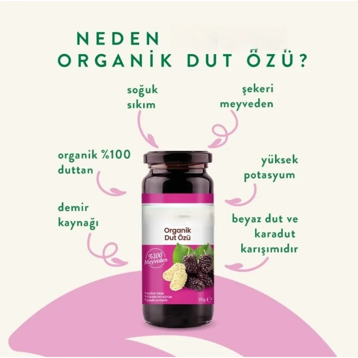 Mey İthalat® Organik Dut Özü 315 Gr