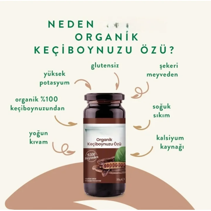 Mey İthalat® Organik Keçiboynuzu Özü 315 Gr