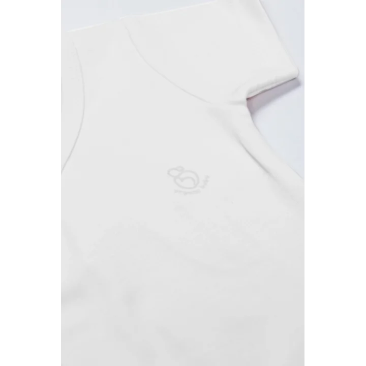 Mey İthalat®   Organik Natural Basic Style Kruvaze Yarım Kol Body BS17101 Beyaz