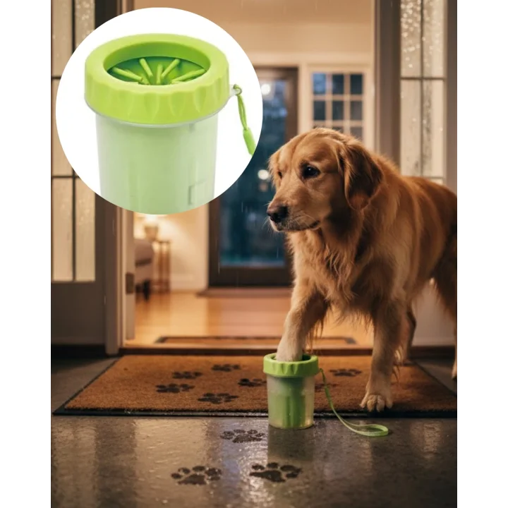 Mey İthalat® Orta ve Büyük Irk Köpekler İçin Pati Yıkama Kabı Pratik Hijyen Çözümü