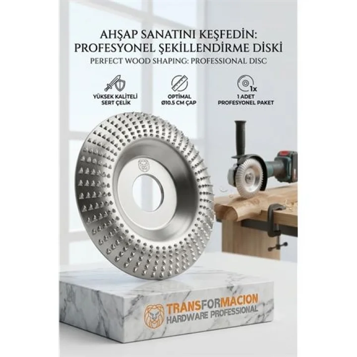 Mey İthalat® Oval Tip Bombeli Ahşap Törpü Diski  100mm | Tungsten Karbür 723064