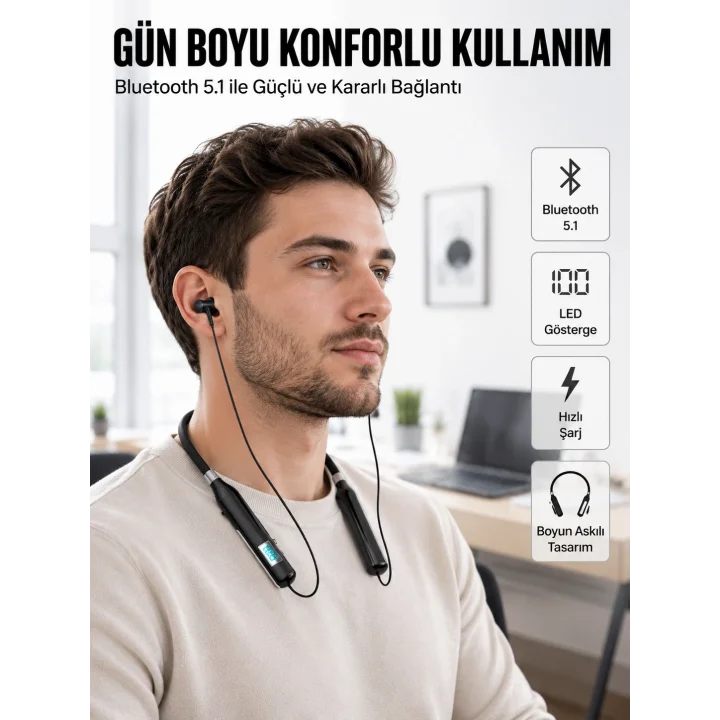 Mey İthalat® Oyun ve Müzik Modlu Düşük Gecikmeli Kablosuz Kulaklık