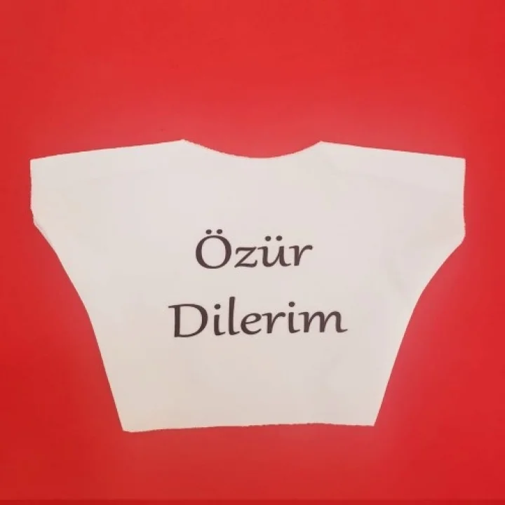 Mey İthalat® Özür Dilerim Yazılı Peluş Oyuncak Tişörtü