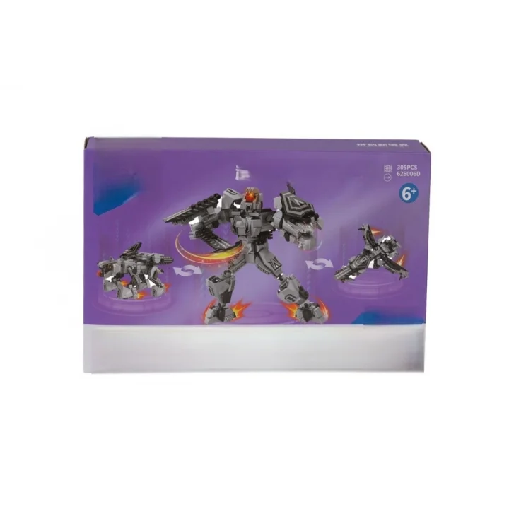 Mey İthalat® P626006-KARMA DÖNÜŞEN ROBOTLAR BLOCK OYUNCAK-KIRMIZI
